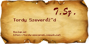 Tordy Szeveréd névjegykártya